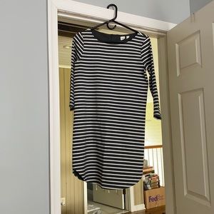 XS Grey and white striped dress